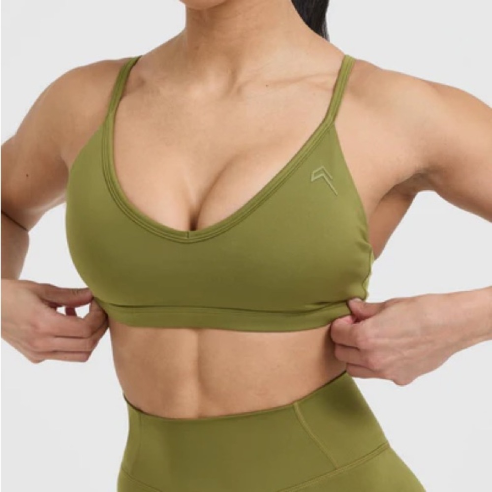 Olive Green Timeless Sports Bra